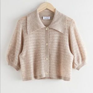 Knitted alpaca blend cardigan